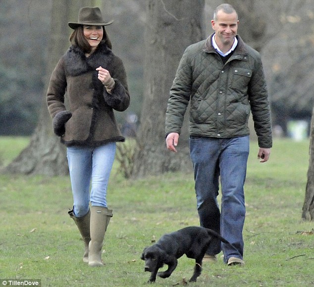 Kate Middleton, Duchess of Cambridge, Walks Her Dog Lupo