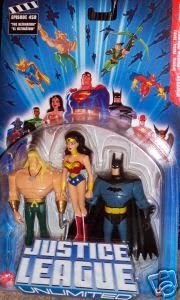  Aquaman Wonder Woman Batman Justice League Unlimited 3 Pack