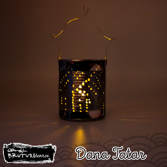 It’s amazing what can be made with used materials! Dana Tatar transforms a simple tin can into a lantern using a stencil as a guide for punched holes.
