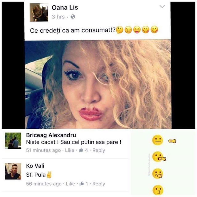 Oana Lis s-a facut de ras pe facebook