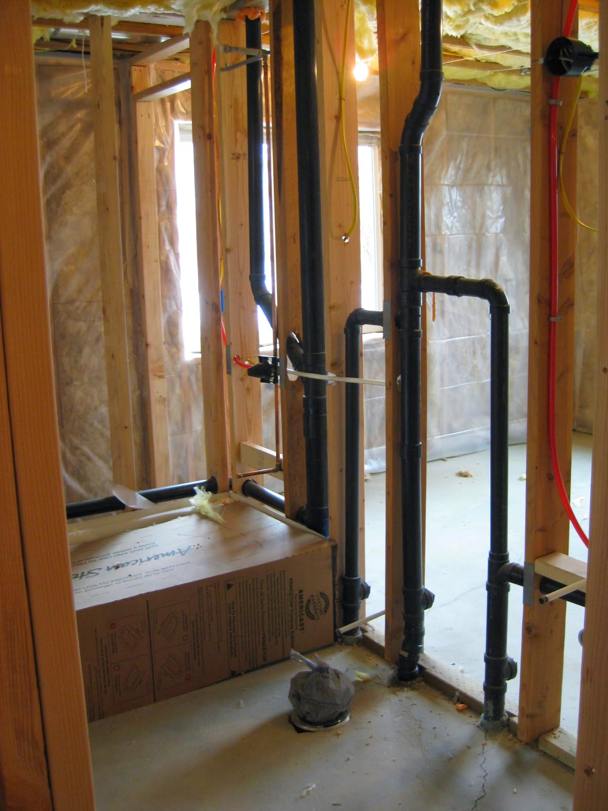 Basement bathroom before and after