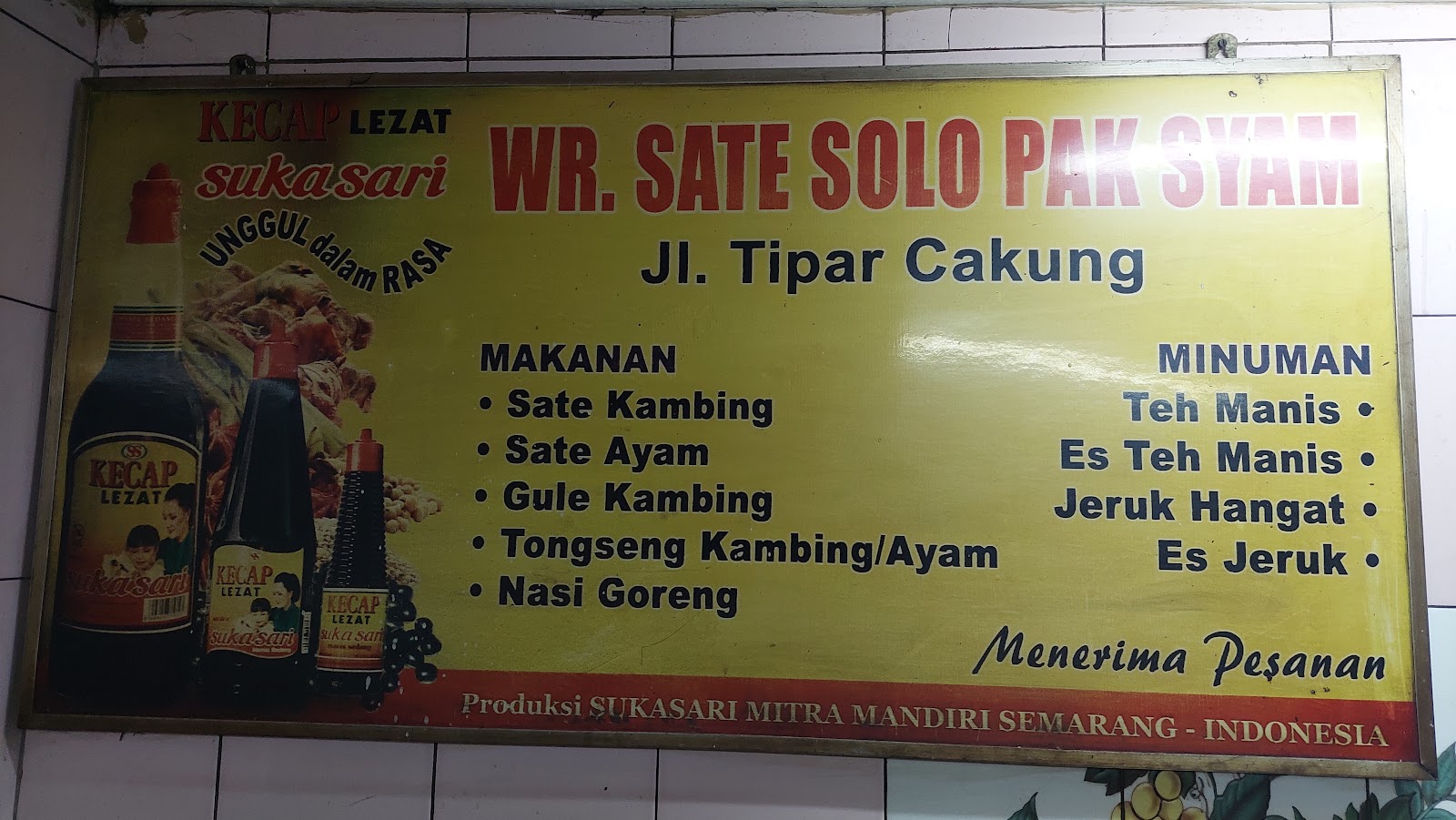 Warung Sate Solo Pak Syam Semper Barat Jakarta Utara