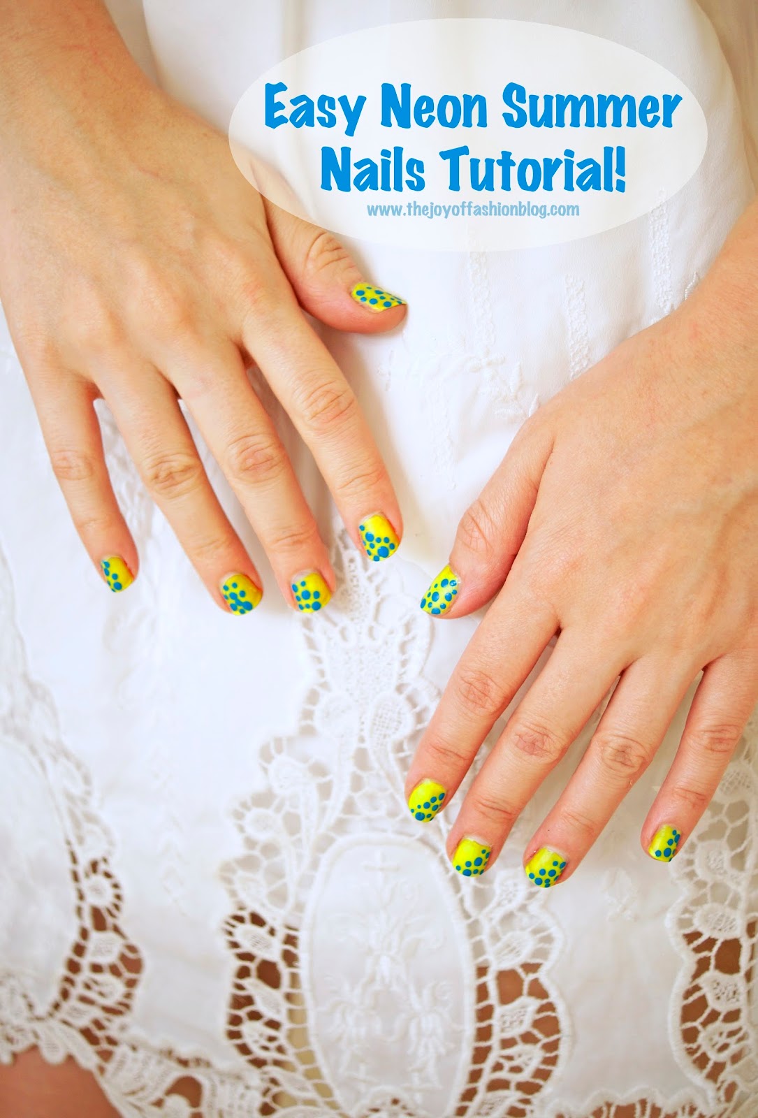 These cute neon nails are perfect for Summer! Click through for step by step tutorial