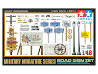 Tamiya 1/48 ROAD SIGN SET (32509) Color Guide & Paint Conversion Chart 