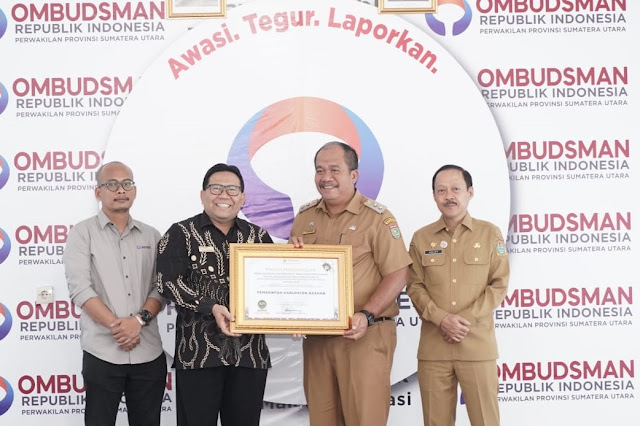 Pemkab Asahan Raih Predikat Tinggi Kepatuhan Pelayanan Publik dari Ombudsman