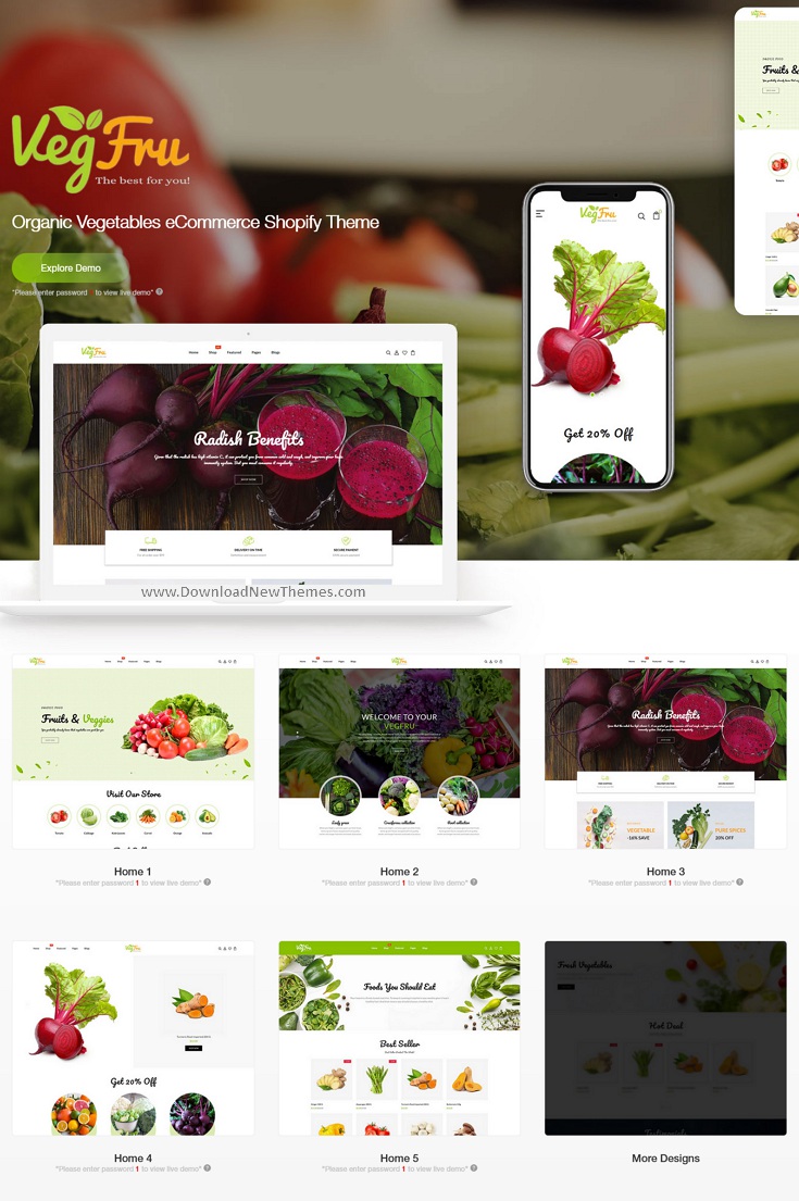 Vegetables eCommerce Shopify Theme