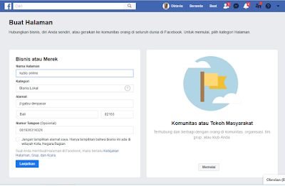 Panduan Cara Membuat Fanspage Facebook Lewat HP dan Lewat PC Lengkap