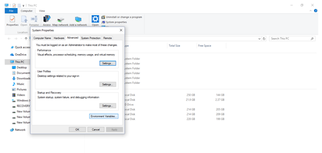 Set JAVA_HOME in Enverionment Variable