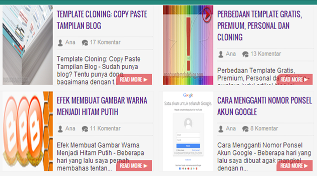 Memotong Post Snippet Auto Readmore Blog