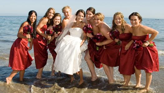 Bridesmaid Dresses in Red Gown