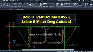 Gambar-Double-Box-Culvert-2x2-Dwg-Autocad