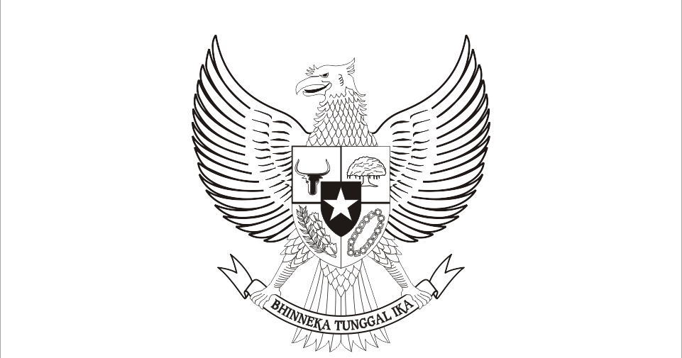 Garuda Pancasila Hitam Putih Logo Vector