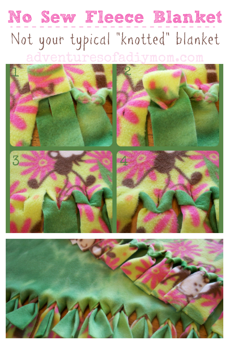 How To Make A No Sew Fleece Blanket Without Knots Adventures Of