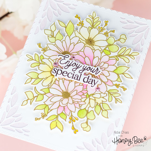 Spring, Daisy Bouquet, Card, Honey Bee Stamps,how to,handmade card,Stamps,ilovedoingallthingscrafty,stamping, diecutting,cardmaking,Distress Oxide blending,wedding, shower,