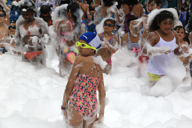 Baño de espuma en las fiestas