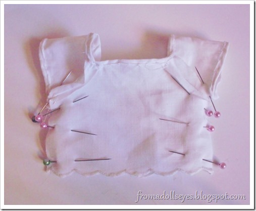 Making a top for a yosd ball jointed doll.