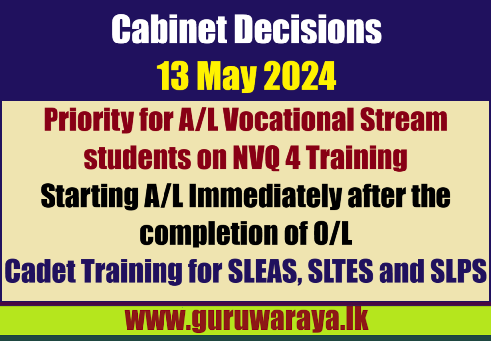 Cabinet Decisions - 13 May 2024