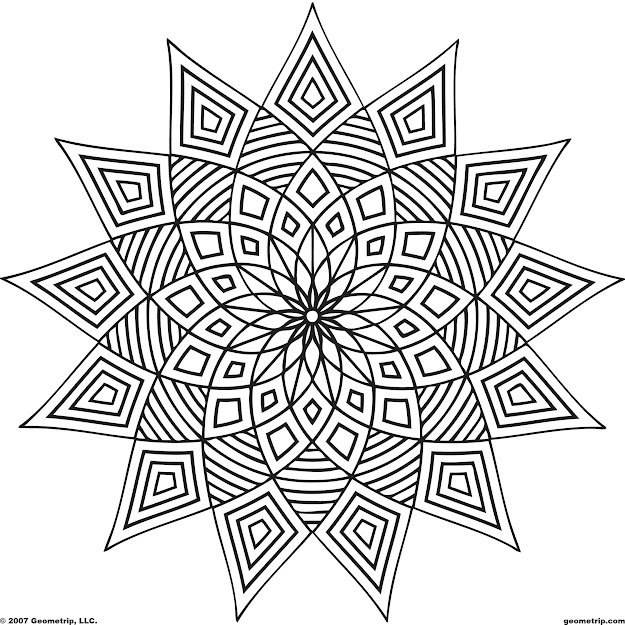 Coloring Pages  Plex Geometric Heart   Plex Geometric