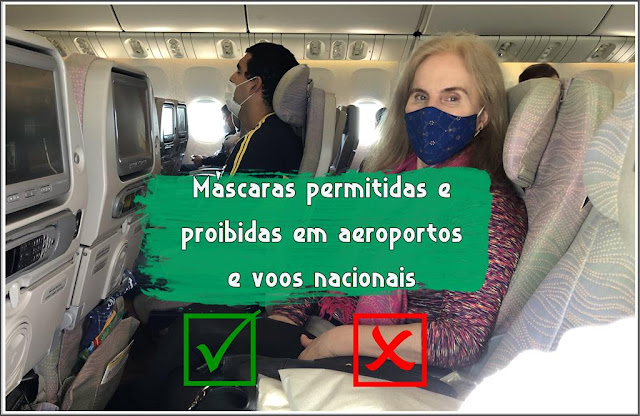 máscaras nos aviões