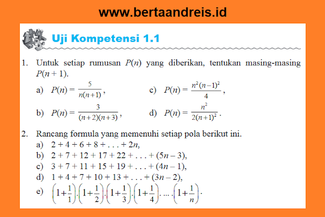 Kunci Jawaban MTK Kelas 11 Halaman 13 Uji Kompetensi 1.1