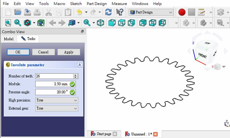 Drawing software：FreeCAD 0.19.1 Part Design