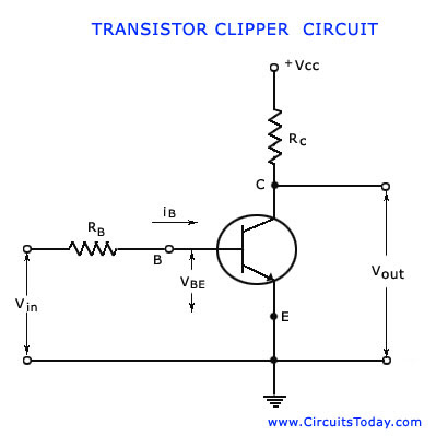 Basic transistor clipping circuit working