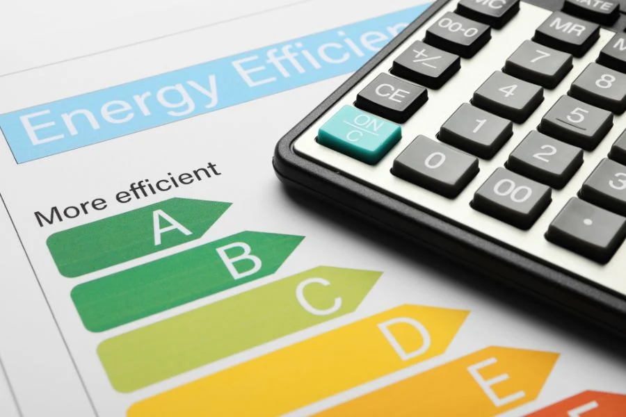 Energy efficient labelling in a canva pro stock image