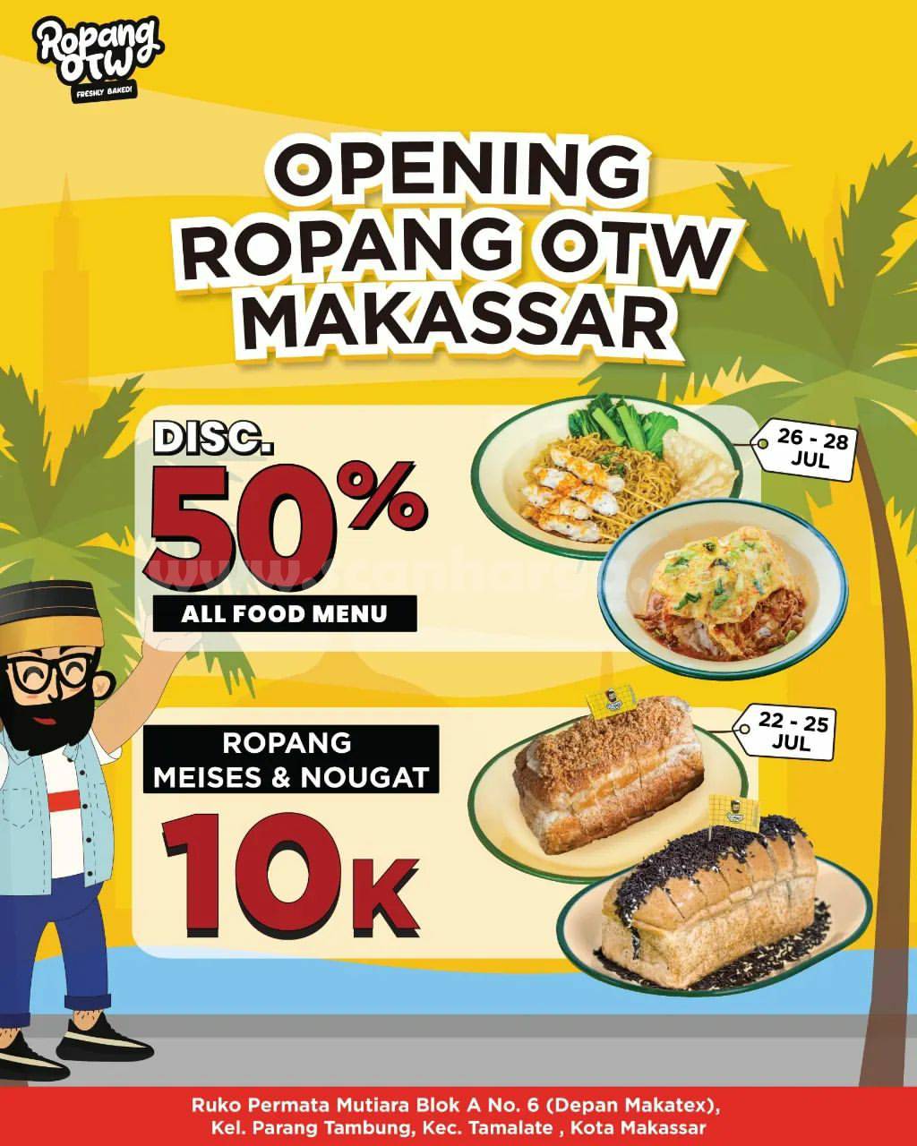 Ropang OTW Makassar Opening Promo Diskon 50% Semua Menu