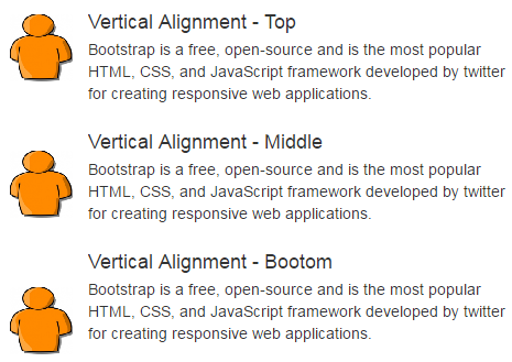 bootstrap media object vertical align
