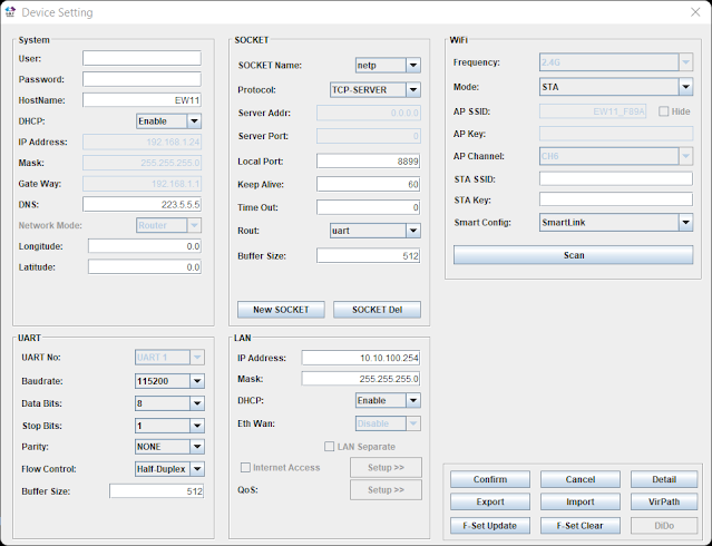 EW11A Device Setup for EPEVER MPPT Using I.O.T Workshop