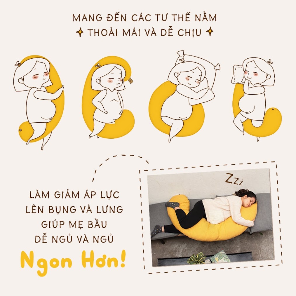 [A159] Tư vấn chọn gối Bà Bầu Đậu Khuyết tốt nhất cho thai kỳ