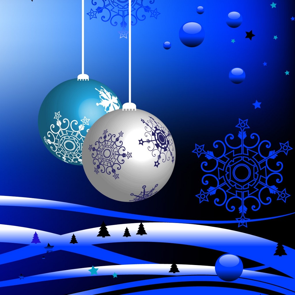 Bright shining Christmas - free wallpaper for download