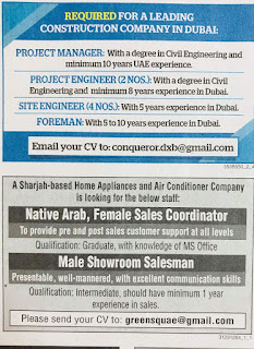 Sales Coordinator Jobs For leading For construction group of Companies in Dubai
