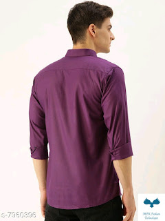 Sojanya Mens Cotton Violet Casual Shirts