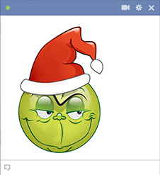 Facebook Grinch Smiley Face