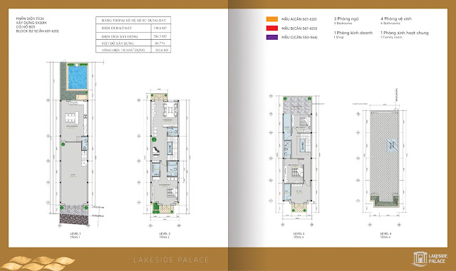 Mẫu A xây dựng nhà phố Shophouse Lakdeside Palace