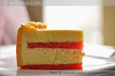 Tarta de naranja y queso al Grand Marnier