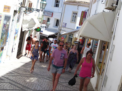Street of the old quarter of Albufeira in Algarve
