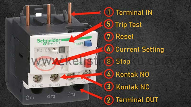 Bagian-bagian pada Thermal Overload Relay