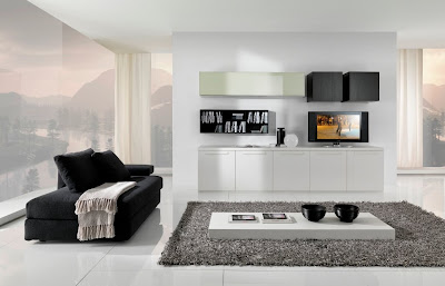 Living Rooms Furniture on Modern Black And White Furniture For Living Room From Giessegi