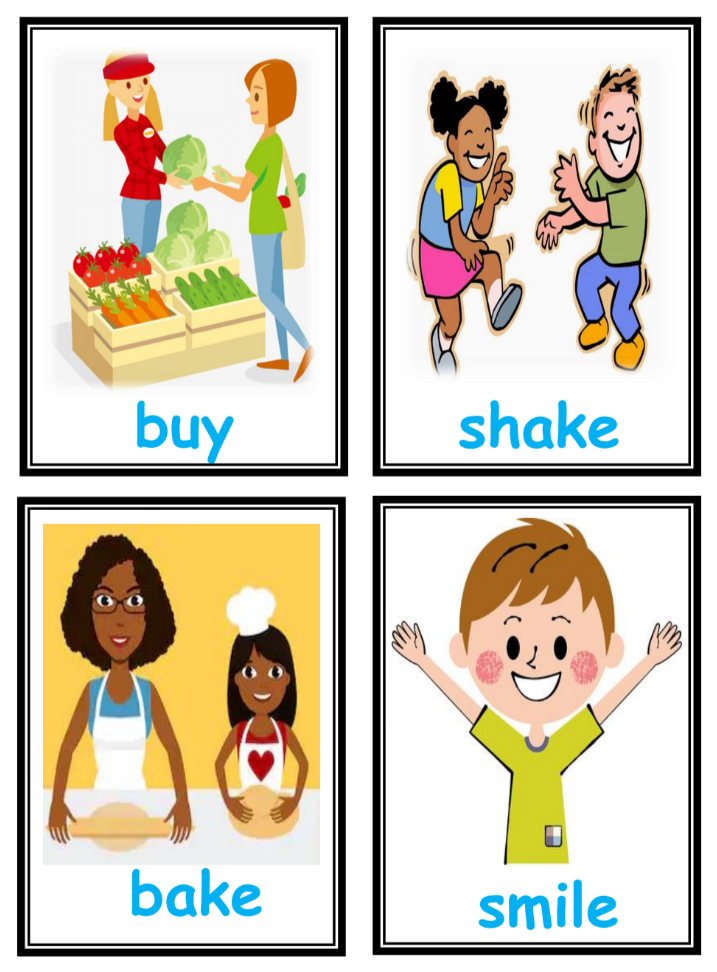 Inglês: cards com verbos Cards coloridos e ilustrados com verbos em inglês... ~ Atividades Escolares