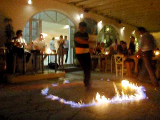 Greek Fire Dancing Mykonos Greece