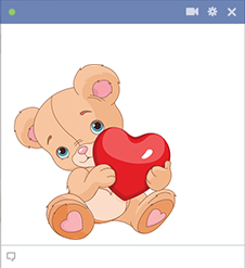 Clipart teddy bear holding heart