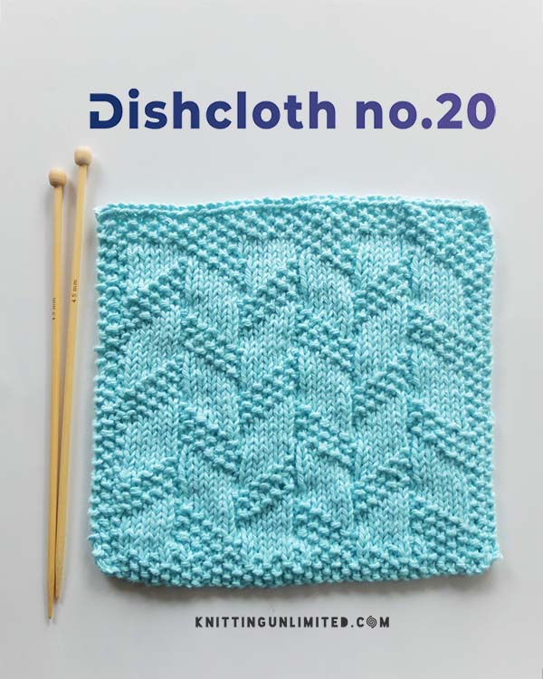 Diagonal Moss Stripe Dishcloth