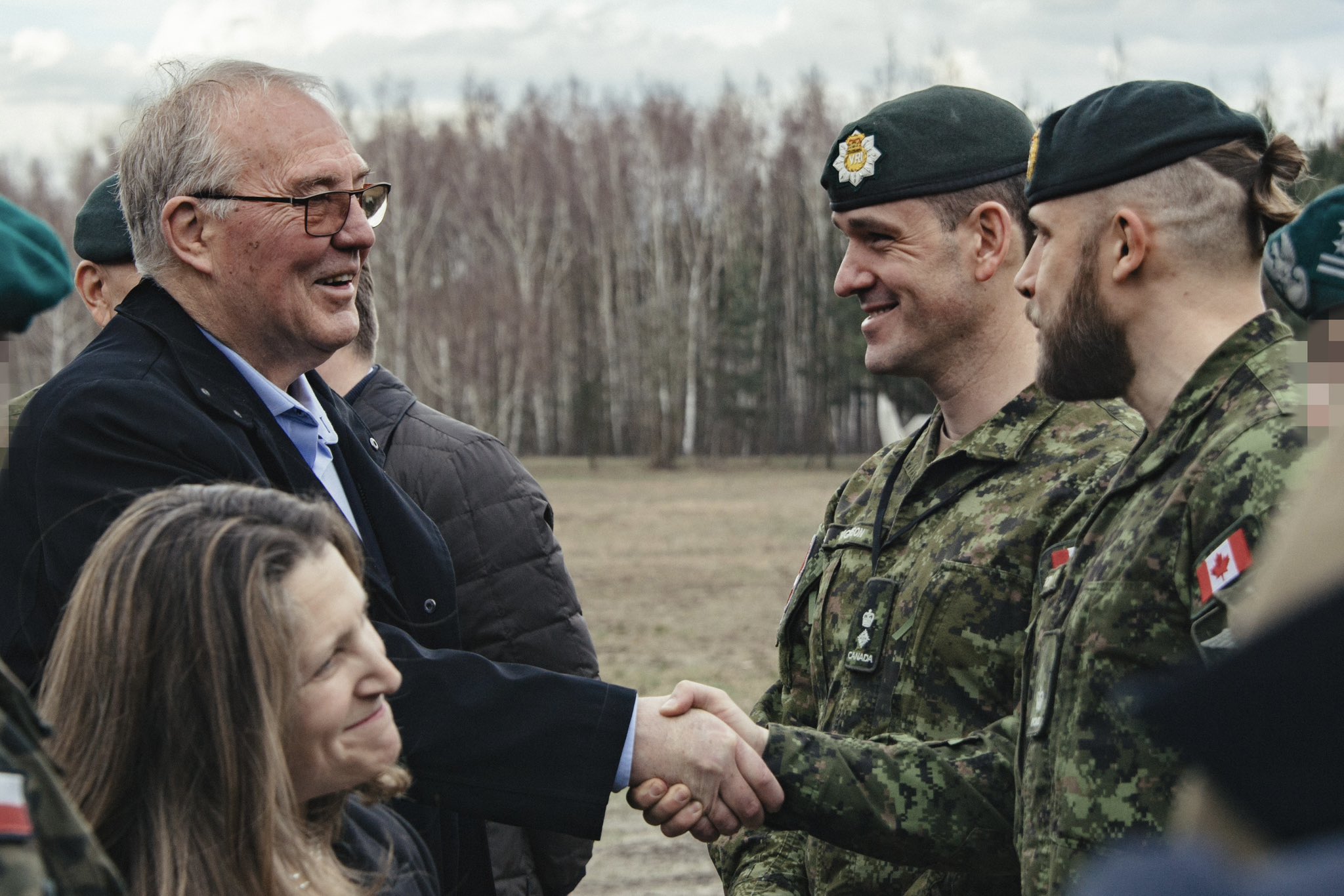 Bill Blair, former Toronto Chief of Police, visits Canadian forces and Polish allies providing combat medic training to Ukrainian troops in Poland