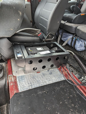 Defender diesel heater console in position