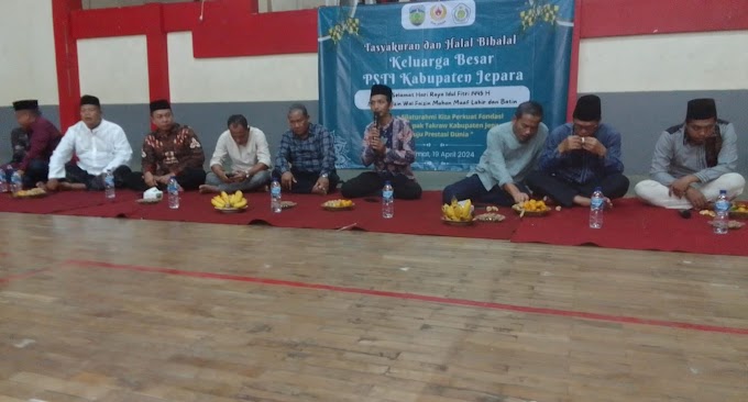 Saat Halal Bihalal Ketua KONI Jepara Apresiasi Prestasi Sepak Takraw Jepara