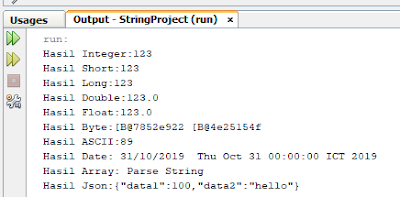 Cara konversi String ke tipe data lain