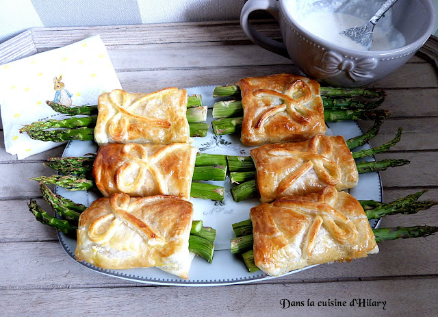 Feuilletés aux asperges vertes, pancetta et parmesan