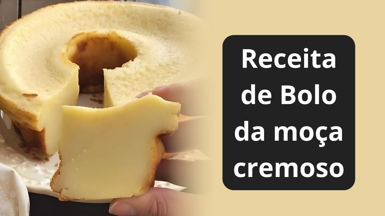 Receita de Bolo da moça cremoso